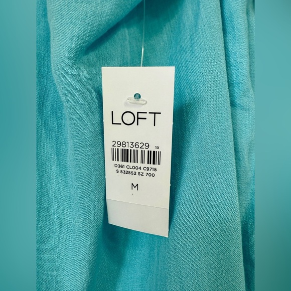 Tiffany blue LOFT BEACH jumpsuit size medium NWT - Picture 7 of 7